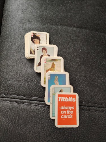 Vintage titbits playing cards - vintage,