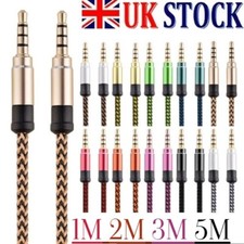Aux Cable Jack To Jack 3.5 mm Audio Lead Male Stereo 1 To 5m Car PC Phone Plug