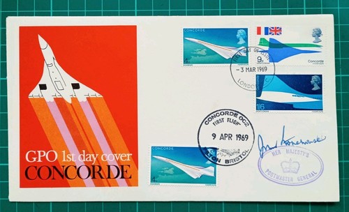 1969 concorde fdc first - concorde, +