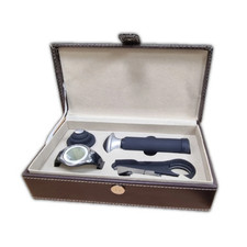 Straw Weave Wine Box with 4