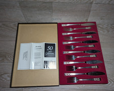 Oneida Fish Knife Fork Set  Cutlery Community Plate   Used Good In Box