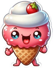 Colour Cute Ice Cream Wall Art