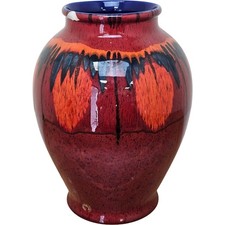 POOLE Pottery Exodus Roman Vase Red Orange Blue Decorative Piece TH
