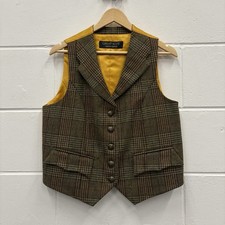 Great Scot Ladies Tweed Waistcoat UK 18 / US 14 100% Pure Wool Made In Scotland