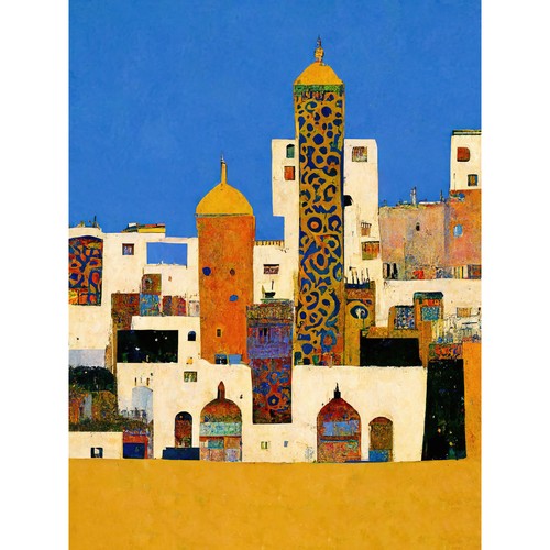 Moroccan cityscape buildings - moroccan,
