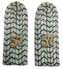 WW1 Imperial German 57th 8th Westphalian Infantry Officers Shoulder Boards Pair