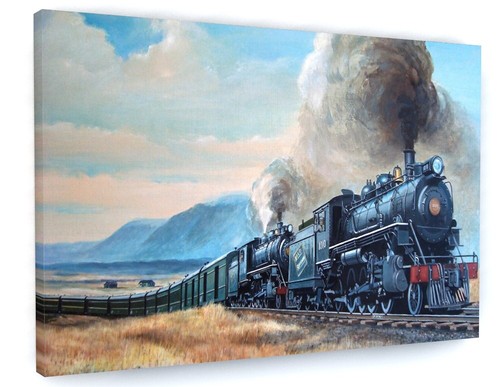 Steam train canvas picture - steam,