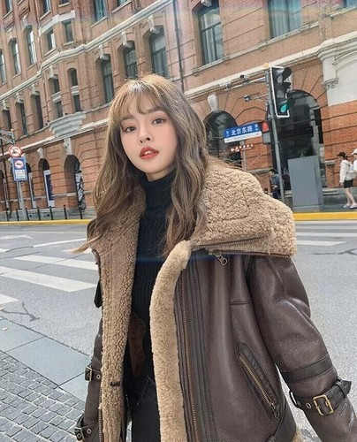 Women bomber shearling - b3,