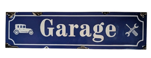Garage metal enamel sign - garage,