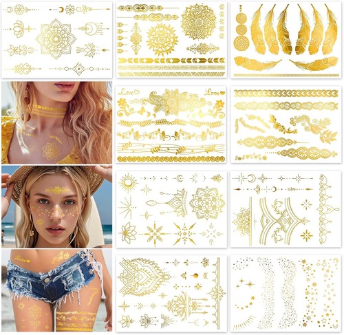 Howaf sheets gold - gold, tattoos
