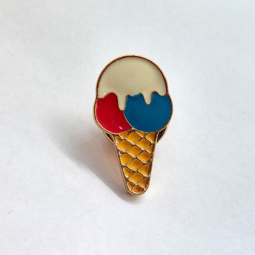 Ice cream cone triple scoop - ice,