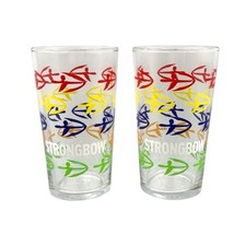 Strongbow Colourful New Style Pint Glass x2
