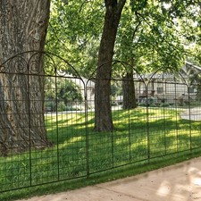 10x Metal Garden Fence Panel
