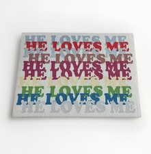 The Rug Company Hand Knotted stretched LOVE Needlepoint Graphic Pop Wall Art