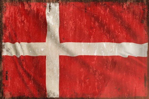 Danish flag image - flag, vintage