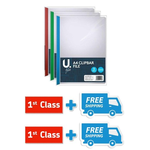 3pk clipbar file slide - a4,