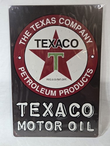 Texaco oil sign - tin, metal