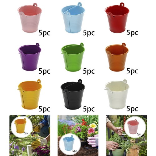 5pcs small metal buckets - small,