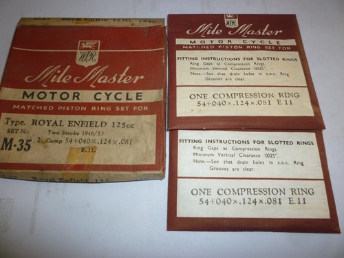 Mile master piston rings - master,