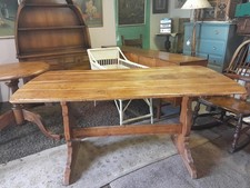 Ercol elm refectory table - elm,