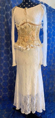 Elegant lace panelled gown - elegant,