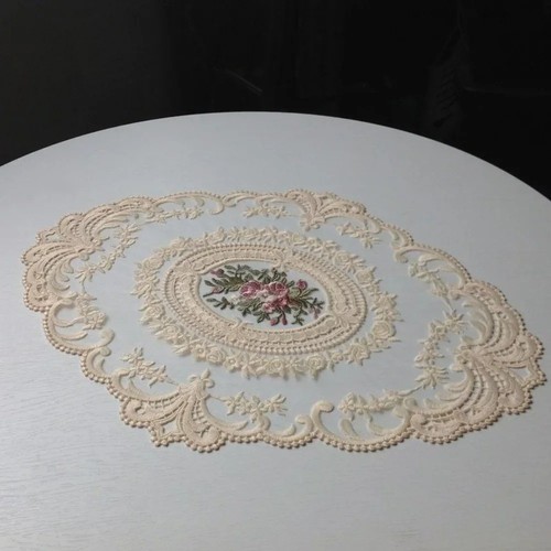 Oval lace embroidered - lace,