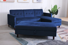 Destin Reversible Blue Velvet