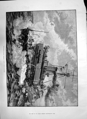 Old 1890 battle ship - old,