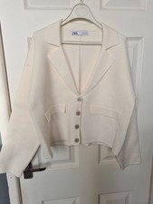 Zara Ecru Cropped Boxy