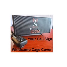 Icom IC-705 Front Screen Protector  for Windcamp Cage - Carbon Fibre Effect