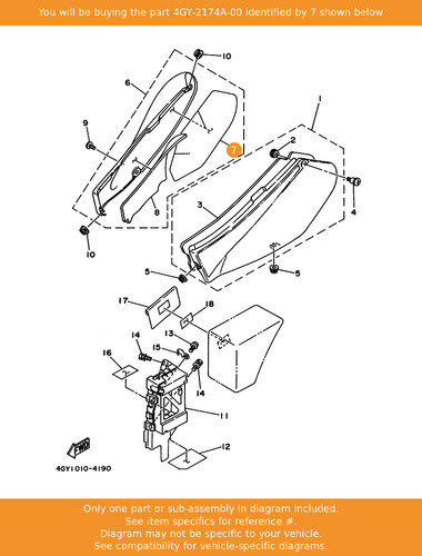 Yamaha insulator side cov - side,