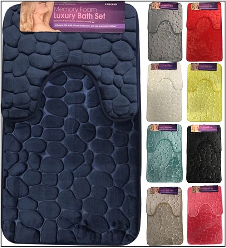 Bath mat set non slip - slip, rubber