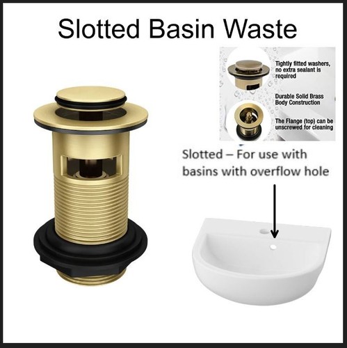 Brushed brass gold basin bath - brass,