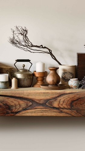 Solid oak beam mantle - oak,