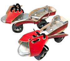 Ashley Vintage Adjustable Metal Strap-On Roller Skates 70s Made in England