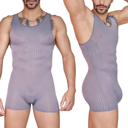 Mens striped sheer bodysuit - mens,