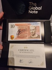 Dennis Bergkamp Signed Global Bank Note Limited Edition with COA Arsenal