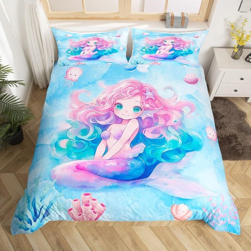 Cartoon mermaid princess quilt - princess,