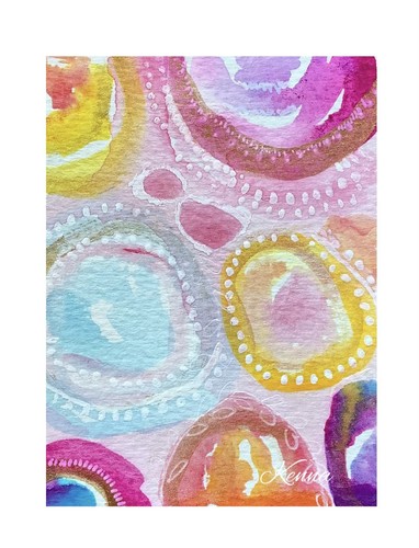 Aceo kenna abstract - aceo, by