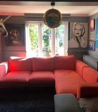 KEA Nockeby 3-Seat Sofa Chaise RIGHT Cover – Risane Orange (702.804.55)