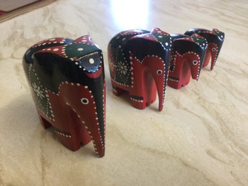 Set hand painted wooden - 4,