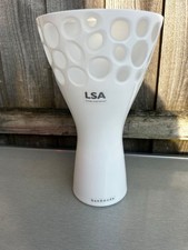 LSA Handmade White Ice Vase