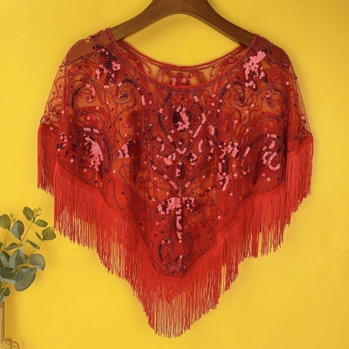 Bridal shawl sequin tassel - sequin,
