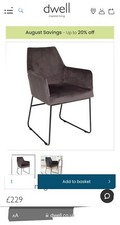 DWELL Dining chairs NEW x2 -