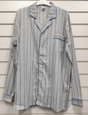 Sample Mens Summer Polycotton Stripe Pyjama Top & Bottom Tall UK Size M L