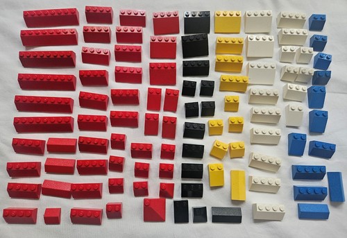 Lego sloped bricks roof - sloped, tiles