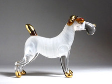 White Schnauzer dog figurine