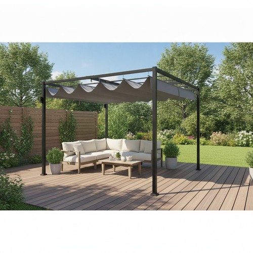 Pergola 2x3m wall mounted - pergola, wall-mounted