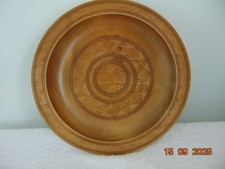 Large Wooden Plate/Shallow Dish. Offering Plate ? Ornate Carving