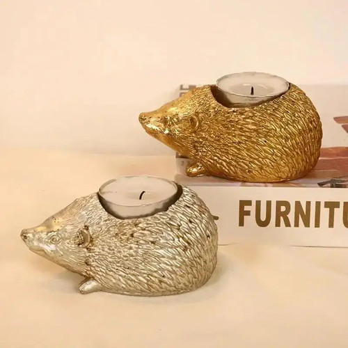 Hedgehog tealight holder - holder, resin